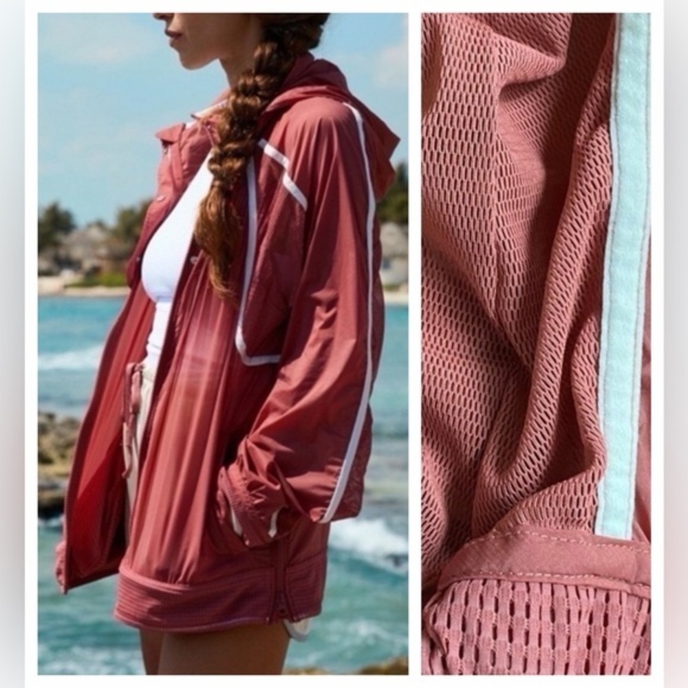 Free People Movement Dusty Rose Pink June Windbreaker Jacket Medium